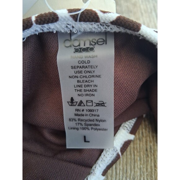 NWT Women's Damsel Girraffe Texture High Leg Bikini Bottoms, Large - Picture 7 of 7